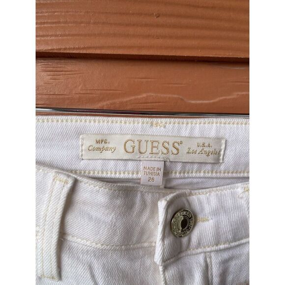 Guess Boot Mid Sexy Boot Floral Jeans Womens Sz 26 Embellishment Denim 26X32 - Picture 2 of 14